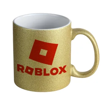 Roblox red, Κούπα Χρυσή Glitter που γυαλίζει, κεραμική, 330ml