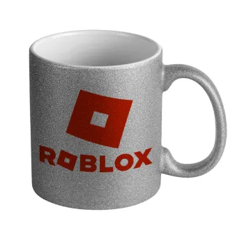 Roblox red, Κούπα Ασημένια Glitter που γυαλίζει, κεραμική, 330ml