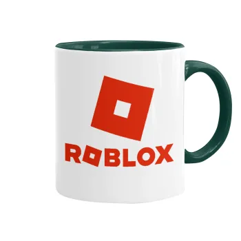 Roblox red, Mug colored green, ceramic, 330ml