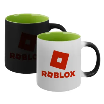 Roblox red, Κούπα Μαγική εσωτερικό πράσινο, κεραμική 330ml που αλλάζει χρώμα με το ζεστό ρόφημα