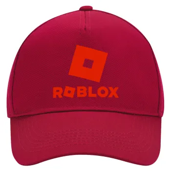 Roblox red, Καπέλο Ενηλίκων Ultimate ΚΟΚΚΙΝΟ, (100% ΒΑΜΒΑΚΕΡΟ DRILL, ΕΝΗΛΙΚΩΝ, UNISEX, ONE SIZE)