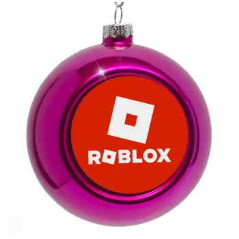 Roblox red, Purple Christmas tree ornament bauble 8cm