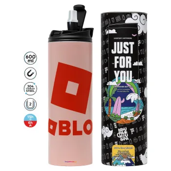 Roblox red, Tumbler stainless steel PINK 600ml