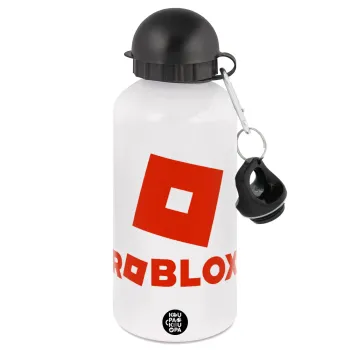 Roblox red, Μεταλλικό παγούρι νερού, Λευκό, αλουμινίου 500ml
