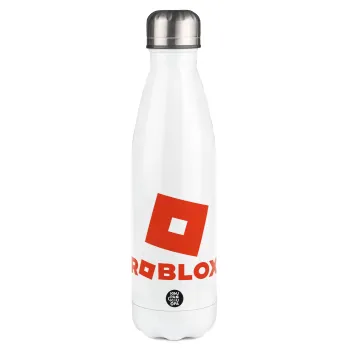Roblox red, Metal mug thermos White (Stainless steel), double wall, 500ml