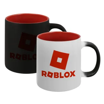 Roblox red, Κούπα Μαγική εσωτερικό κόκκινο, κεραμική, 330ml που αλλάζει χρώμα με το ζεστό ρόφημα