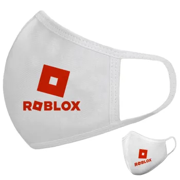 Roblox red, Μάσκα υφασμάτινη υψηλής άνεσης παιδική (Δώρο πλαστική θήκη)