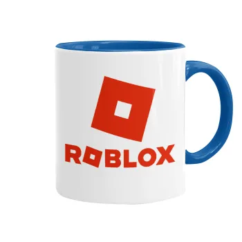 Roblox red, Κούπα χρωματιστή μπλε, κεραμική, 330ml