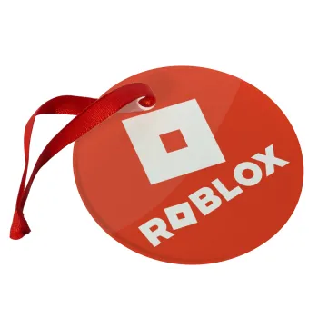 Roblox red, Christmas ornament glass 9cm