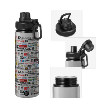 Video Game Studio Logos, Metallic water bottle with safety cap, 850ml aluminum