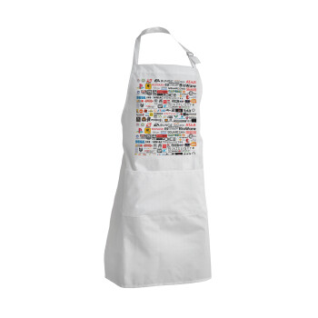 Video Game Studio Logos, Adult Chef Apron (with sliders and 2 pockets)