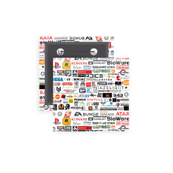 Video Game Studio Logos, Κονκάρδα παραμάνα τετράγωνη 5x5cm