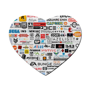 Video Game Studio Logos, Mousepad heart 23x20cm