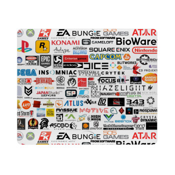 Video Game Studio Logos, Mousepad ορθογώνιο 23x19cm