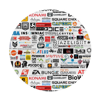 Video Game Studio Logos, Mousepad Στρογγυλό 20cm