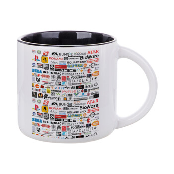 Video Game Studio Logos, Κούπα κεραμική 400ml Λευκή/Μαύρη