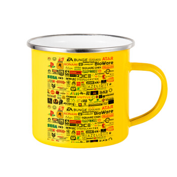 Video Game Studio Logos, Yellow Enamel Metallic Cup 360ml