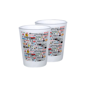 Video Game Studio Logos, Σφηνοπότηρα γυάλινα 45ml του πάγου (2 τεμάχια)