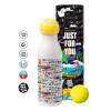 Tennis ball Metal mug thermos White, double wall, 550ml