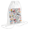Backpack pouch GYMBAG white (28x40cm)
