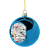 Blue Christmas tree ball ornament 8cm