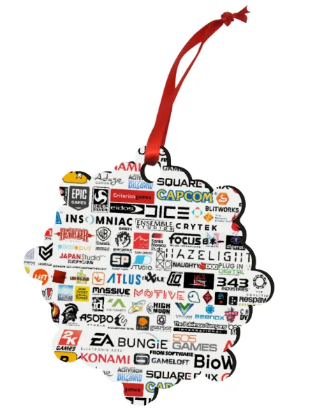 Video Game Studio Logos — Christmas ornament snowflake wooden 7.5cm