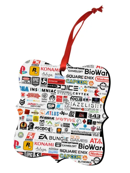 Video Game Studio Logos — Christmas ornament polygon wooden 7.5cm
