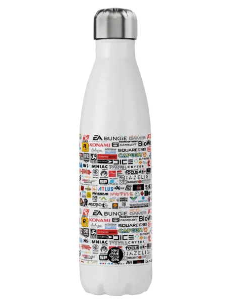 Video Game Studio Logos — Stainless steel, double-walled, 750ml
