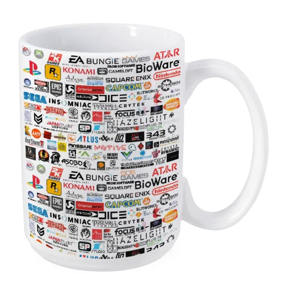 Video Game Studio Logos — Mega mug, ceramic, 450ml