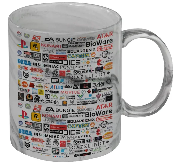 Video Game Studio Logos — Mug ceramic marble style, 330ml