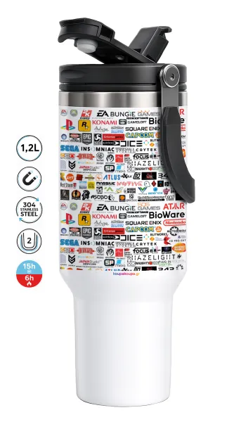 Video Game Studio Logos — Mega Travel Mug / Travel Mug, double walled (thermal) 1.2L
