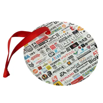 Video Game Studio Logos, Στολίδι Χριστουγεννιάτικο στολίδι γυάλινο 9cm