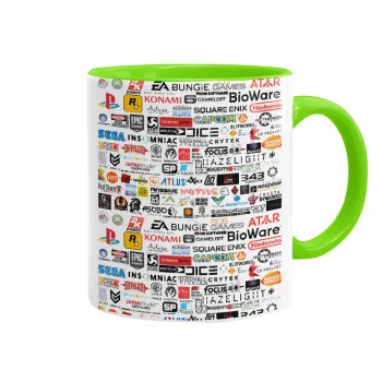 Video Game Studio Logos, Κούπα χρωματιστή βεραμάν, κεραμική, 330ml