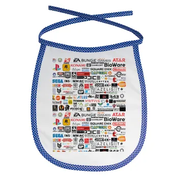 Video Game Studio Logos, Σαλιάρα μωρού αλέκιαστη με κορδόνι Μπλε