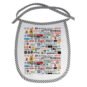 Video Game Studio Logos, Σαλιάρα μωρού αλέκιαστη με κορδόνι Μαύρη