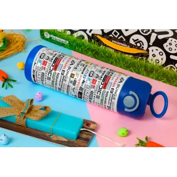 Video Game Studio Logos, Easter candle, Childrens hot water bottle, stainless steel, with safety straw, BLUE (500ml)