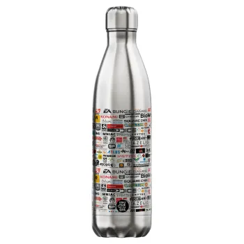 Video Game Studio Logos, Inox (Stainless steel) hot metal mug, double wall, 750ml