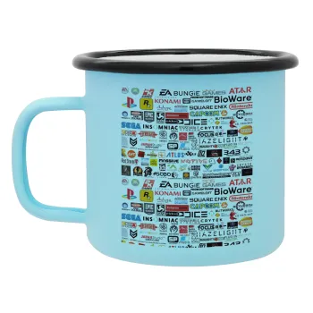 Video Game Studio Logos, Κούπα Μεταλλική εμαγιέ ΜΑΤ σιέλ 360ml