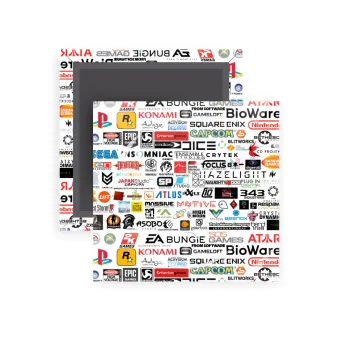 Video Game Studio Logos, Μαγνητάκι ψυγείου τετράγωνο διάστασης 5x5cm