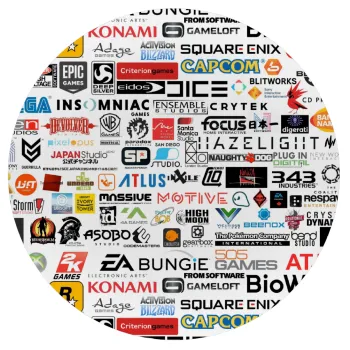 Video Game Studio Logos, Mousepad Round 20cm