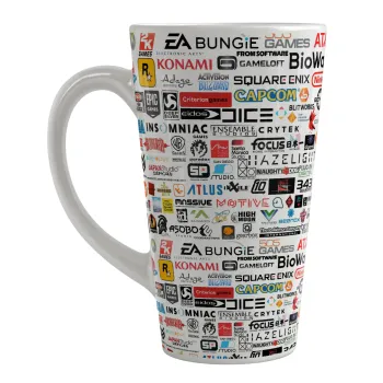 Video Game Studio Logos, Κούπα κωνική Latte Μεγάλη, κεραμική, 450ml