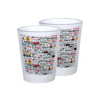 Video Game Studio Logos, Σφηνοπότηρα γυάλινα 45ml του πάγου (2 τεμάχια)