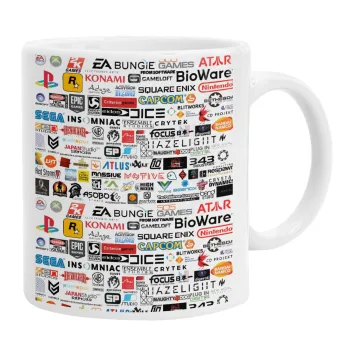 Video Game Studio Logos, Ceramic coffee mug, 330ml