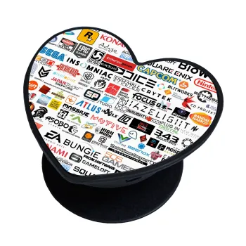 Video Game Studio Logos, Phone Holders Stand  καρδιά Μαύρο Βάση Στήριξης Κινητού στο Χέρι