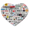 Mousepad heart 23x20cm