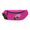 Unisex waist bag (banana) in PINK color with 2 pockets