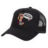 Trucker Hat with Mesh, Black, (COTTON, KIDS, UNISEX, ONE SIZE)