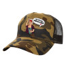 Adult Structured Trucker Hat, with Mesh, (Camouflage) Army (100% COTTON, ADULT, UNISEX, ONE SIZE)