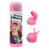 Children's hot water bottle, stainless steel, with safety straw, PINK (500ml)