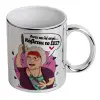 Mug ceramic, silver mirror, 330ml